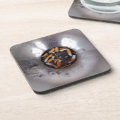 Sigarette Butts in Silver Smokers Ashtray, Funny Onderzetter (Linkerzijde)