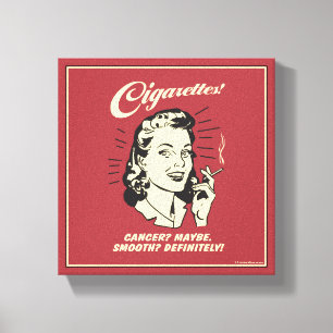 Sigaretten: Kanker misschien gladde def. Canvas Afdruk