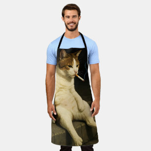 Sigaretten Kitten Grappige Roken Kat Gen Z Meme Schort