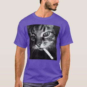 Sigaretten Kitten Grappige Roken Kat Meme Stomme H T-shirt