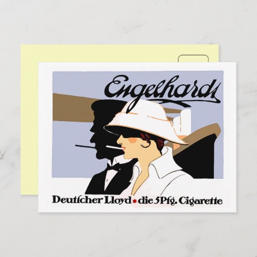 sigaretten van  stijl en scheepvaartlijn en briefkaart (Voorkant / Achterkant)