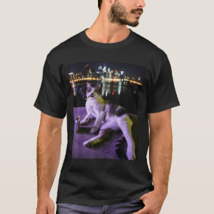 Sigarettenkitten Grappig Roken Kat Meme Stompzinni T-shirt