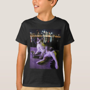 Sigarettenkitten Grappig Roken Kat Meme Stompzinni T-shirt