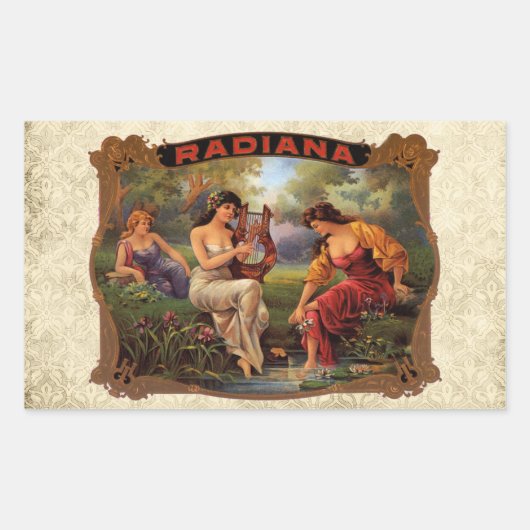  sigarettentabak rechthoekige sticker (Voorkant)