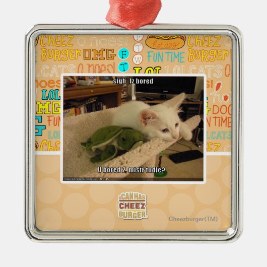 Sigh. Iz bored Metalen Ornament (Voorkant)