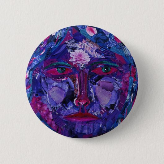 Sight - Magenta & Violet Inner Vision Ronde Button 5,7 Cm (Voorkant)
