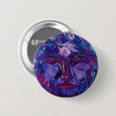 Sight - Magenta & Violet Inner Vision Ronde Button 5,7 Cm (Voorkant /achterkant)