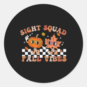 Sight Squad Herfst Vibes Pompoen Herfst Leaf Herfs Ronde Sticker