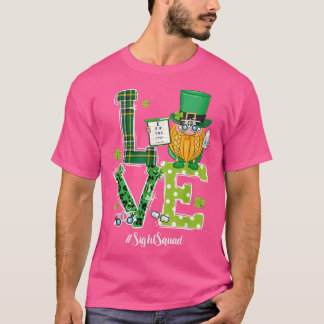 Sight Squad Patricks Day Funny Gnome Optometrist O T-shirt