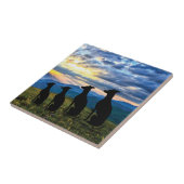 Sighthounds - Greyhound Sunset Tegeltje (Zijkant)