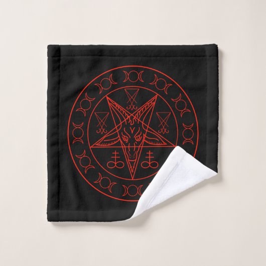 Sigil de lune triple de Baphomet et sigil de (Gant de toilette)