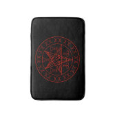 Sigil of Baphomet triple moon and sigil of lucifer Badmat (Voorkant Verticaal)