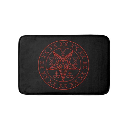 Sigil of Baphomet triple moon and sigil of lucifer Badmat (Voorkant)