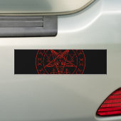 Sigil of Baphomet triple moon and sigil of lucifer Bumpersticker (Op auto)