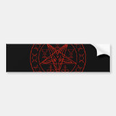 Sigil of Baphomet triple moon and sigil of lucifer Bumpersticker (Voorkant)