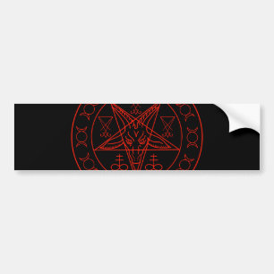 Sigil of Baphomet triple moon and sigil of lucifer Bumpersticker
