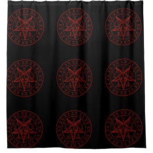 Sigil of Baphomet triple moon and sigil of lucifer Douchegordijn
