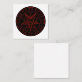 Sigil of Baphomet triple moon and sigil of lucifer Informatiekaartje (Voorkant / Achterkant)