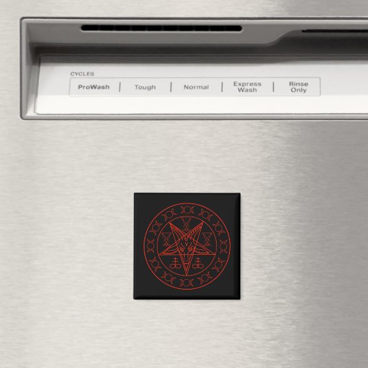 Sigil of Baphomet triple moon and sigil of lucifer Magneet (Insitu (Vaatwasser))