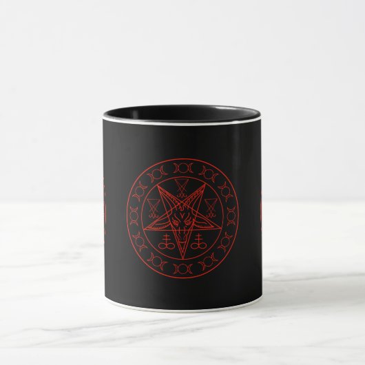 Sigil of Baphomet triple moon and sigil of lucifer Mok (Midden)