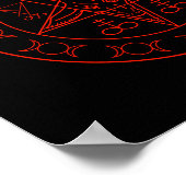 Sigil of Baphomet triple moon and sigil of lucifer Poster (Hoek)