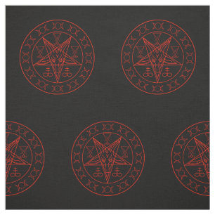 Sigil of Baphomet triple moon and sigil of lucifer Stof
