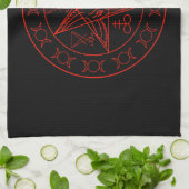 Sigil of Baphomet triple moon and sigil of lucifer Theedoek (Gevouwen)