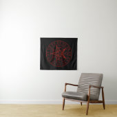 Sigil of Baphomet triple moon and sigil of lucifer Wandkleed (In Situ (horizontaal))