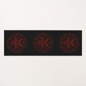 Sigil of Baphomet triple moon and sigil of lucifer Yogamat (Voorkant (horizontaal))