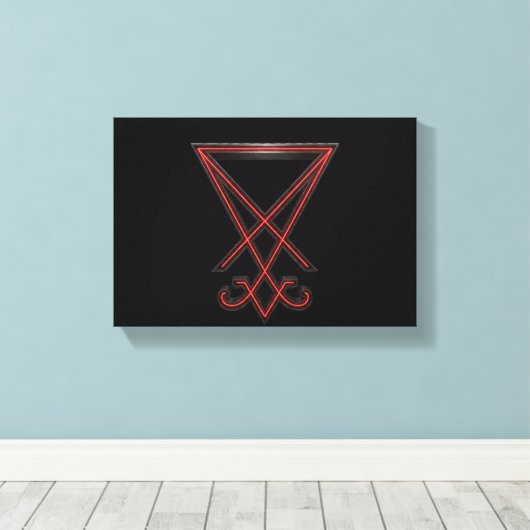 Sigil of Lucifer Canvas Afdruk (Insitu (Houten vloer))