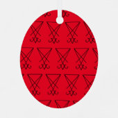 Sigil of Lucifer Metalen Ornament (Achterkant)