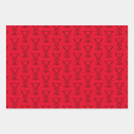Sigil of Lucifer Wrapping Paper Sheets (Voorkant 2)