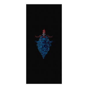 Sigil van Baphomet Goat van Mendes Satan Dark Goth Reclamekaart