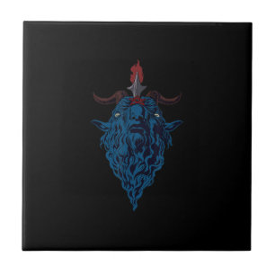 Sigil van Baphomet Goat van Mendes Satan Dark Goth Tegeltje