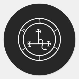 Sigil van Lilith Godin Heks Satanic Pagan Witchc Ronde Sticker