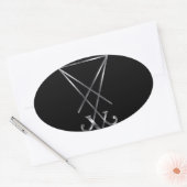 Sigil van Lucifer - Een symbool van satanisme Ovale Sticker (Envelop)