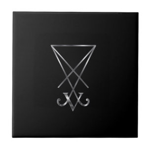 Sigil van Lucifer - Een symbool van satanisme Tegeltje