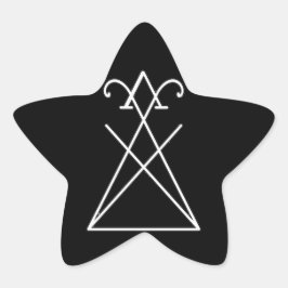 Sigil van Lucifer Morningstar Star Shaped Sticker
