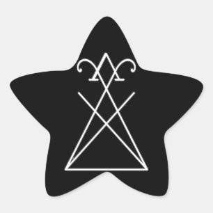 Sigil van Lucifer Morningstar Star Shaped Sticker