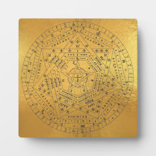 Sigillum Dei Aemeth Sigil Occulte Pentagram Goud Fotoplaat