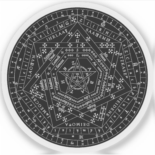Sigillum Dei Aemeth (wit) Sticker (Voorkant)