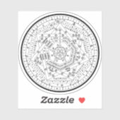 Sigillum Dei Aemeth (zwart) Sticker (Vel)