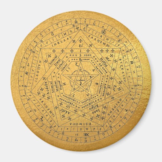 Sigillum Dei Seal of God Angelic John Dee Diagram Magneet (Voorkant)