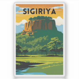Sigiriya Minimal Travel Poster Sticker