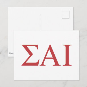 Sigma Alpha Iota Griekse Letters Briefkaart