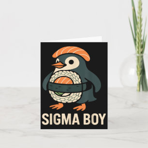 Sigma Boy Italiaanse Brainrot Grappige Meme Pinguï Kaart