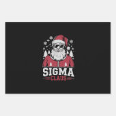 Sigma Claus Cool Santa Christmas Rizz Rizzler Meme Inpakpapier Vel (Voorkant)