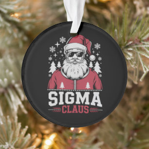 Sigma Claus Cool Santa Christmas Rizz Rizzler Meme Ornament