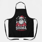 Sigma Claus Cool Santa Christmas Rizz Rizzler Meme Schort (Voorkant)
