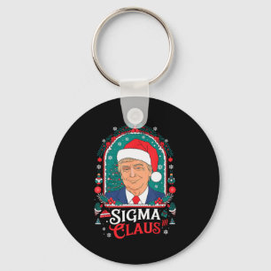 Sigma Claus Feestelijke Politieke Humor Trump Sant Sleutelhanger